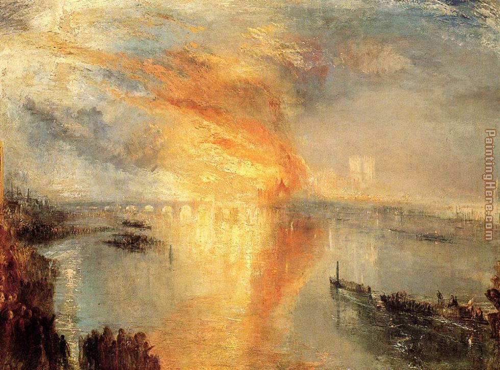 The Burning of the Houses of Parliament painting - Joseph Mallord William Turner The Burning of the Houses of Parliament art painting
